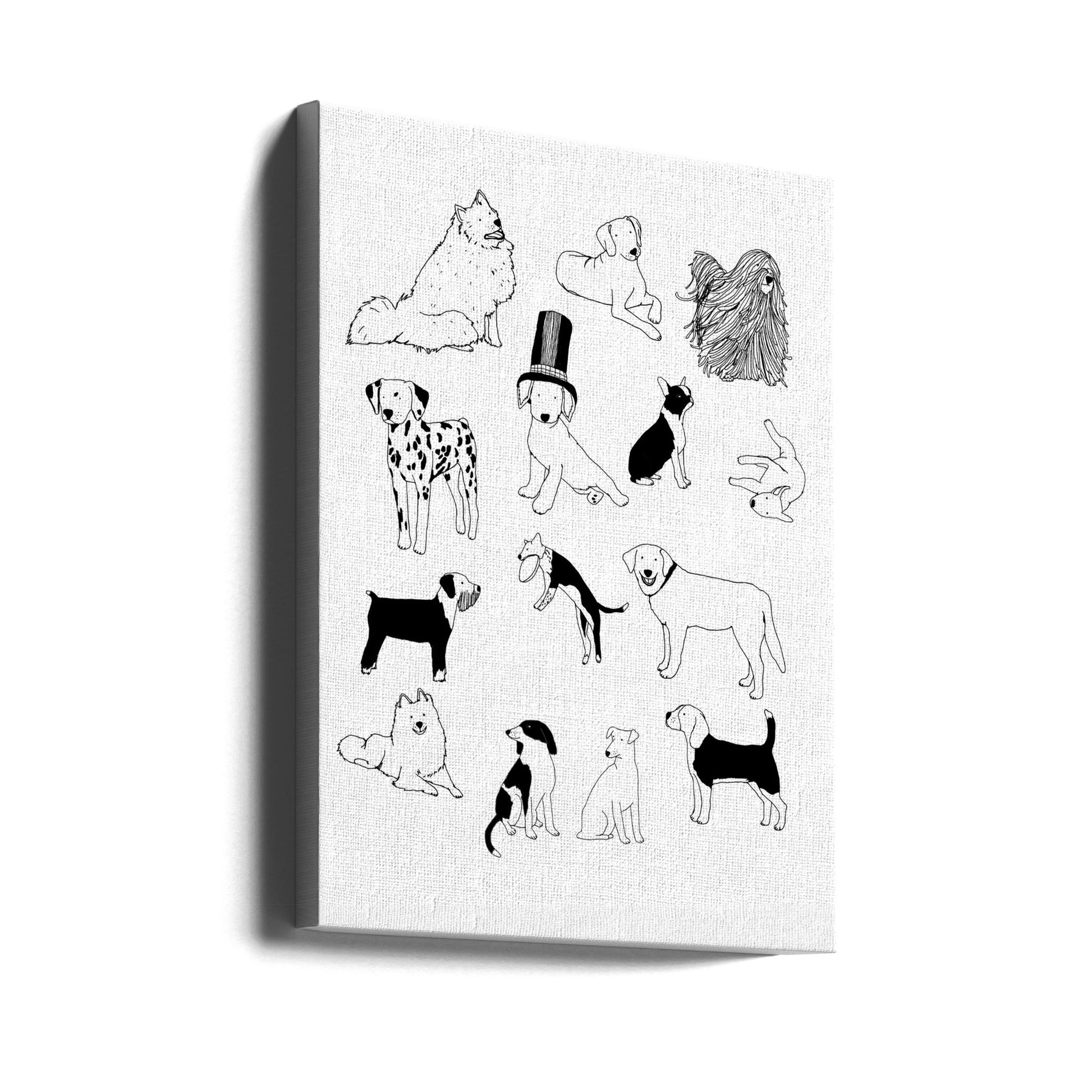 Dogs by Hanna Melin | Digital Pet Portrait, Large Canvas Wall Art Print | Artsy Earth