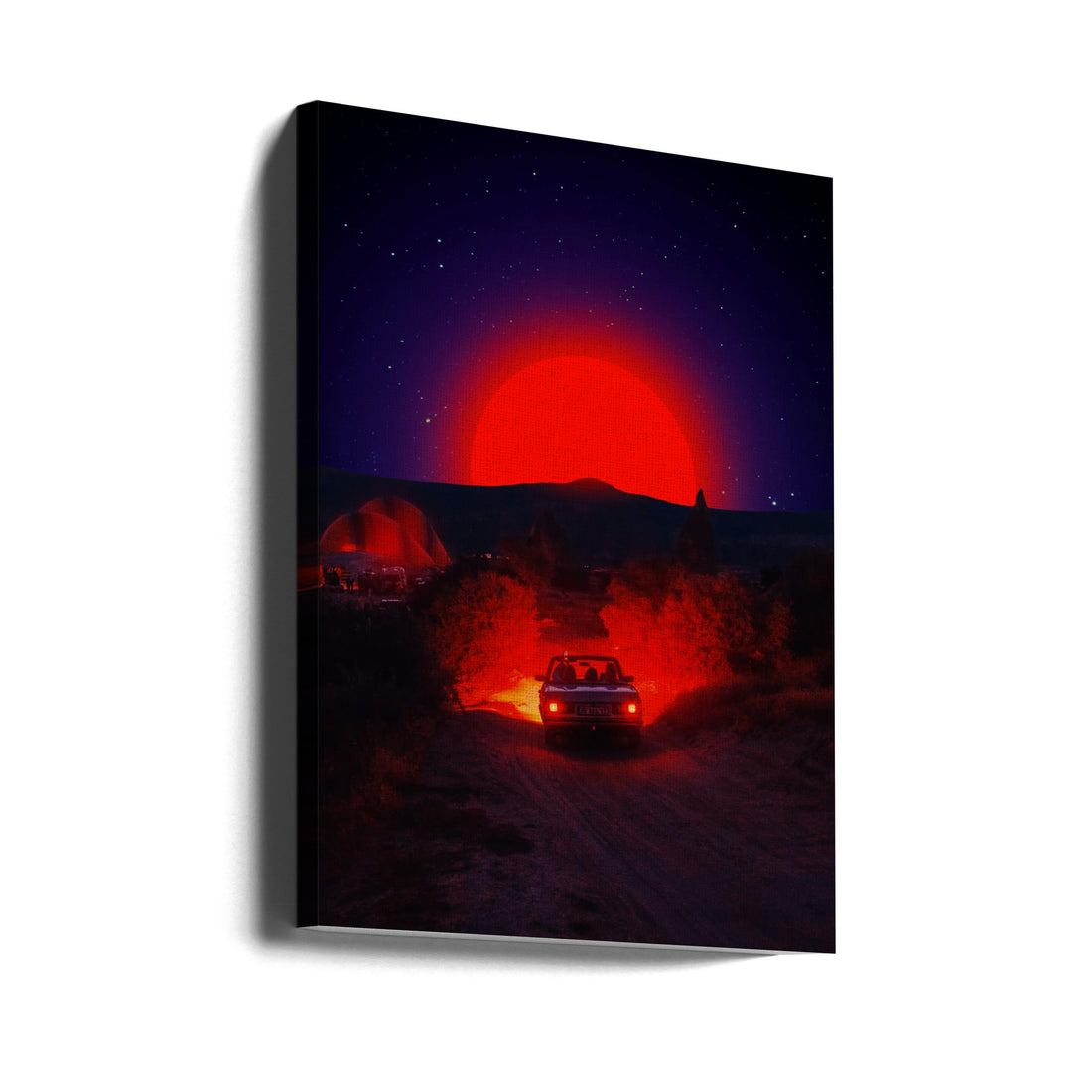 Chasing the Red Sun by Ritvik Takkar | Night Journey Starry, Large Canvas Wall Art Print | Artsy Earth