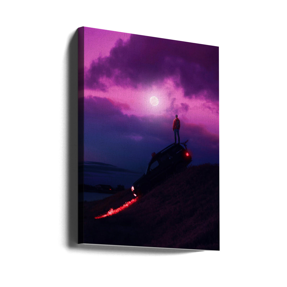 Nightcall by Ritvik Takkar | Surreal Night Landscape, Large Canvas Wall Art Print | Artsy Earth