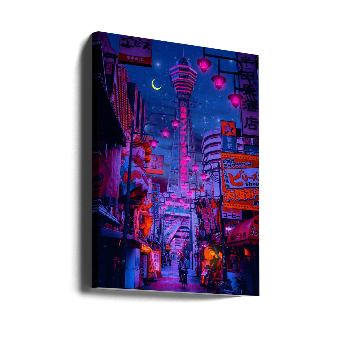 Osaka Lights by Ritvik Takkar | Urban Night Cityscape, Large Canvas Wall Art Print | Artsy Earth