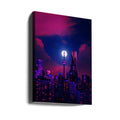 Urban Radiance by Ritvik Takkar | Illuminated Cityscape Night, Large Canvas Wall Art Print | Artsy Earth