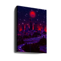 Neon Cityscape by Ritvik Takkar | Night Urban Skyline, Large Canvas Wall Art Print | Artsy Earth