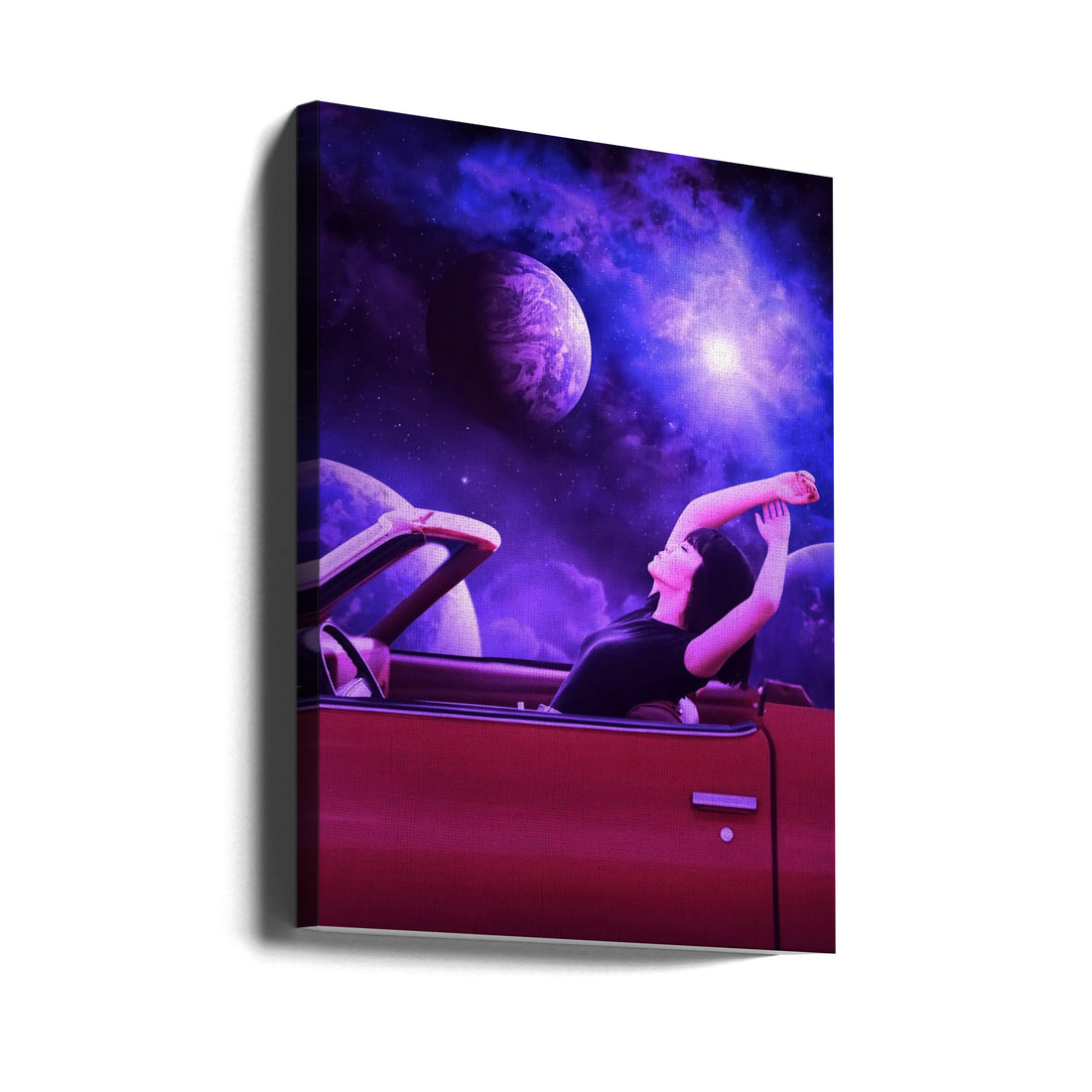 Space Trip by Ritvik Takkar | Surreal Night Drive, Large Canvas Wall Art Print | Artsy Earth