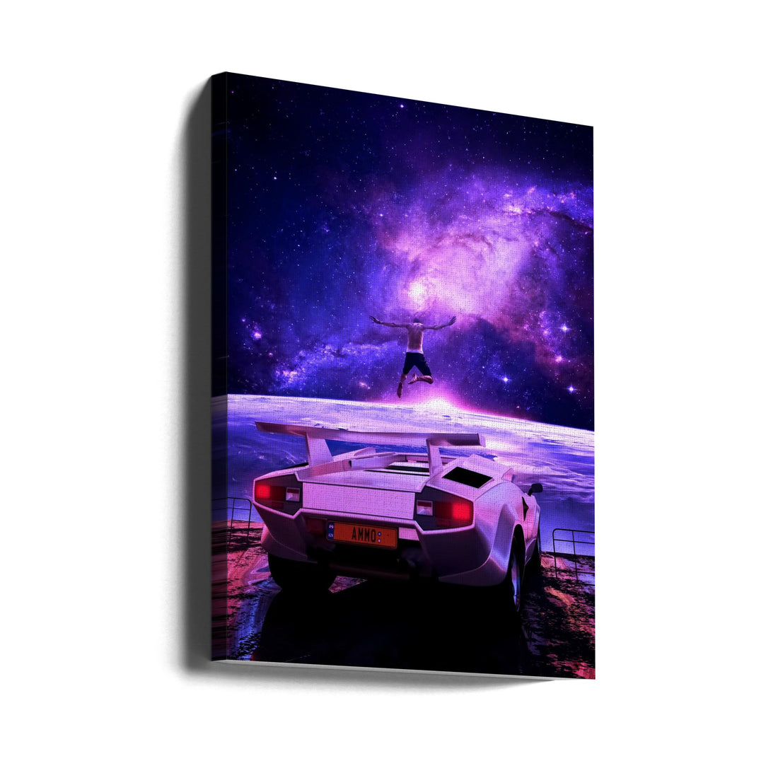 Take the Jump by Ritvik Takkar | Surreal Space Leap, Large Canvas Wall Art Print | Artsy Earth