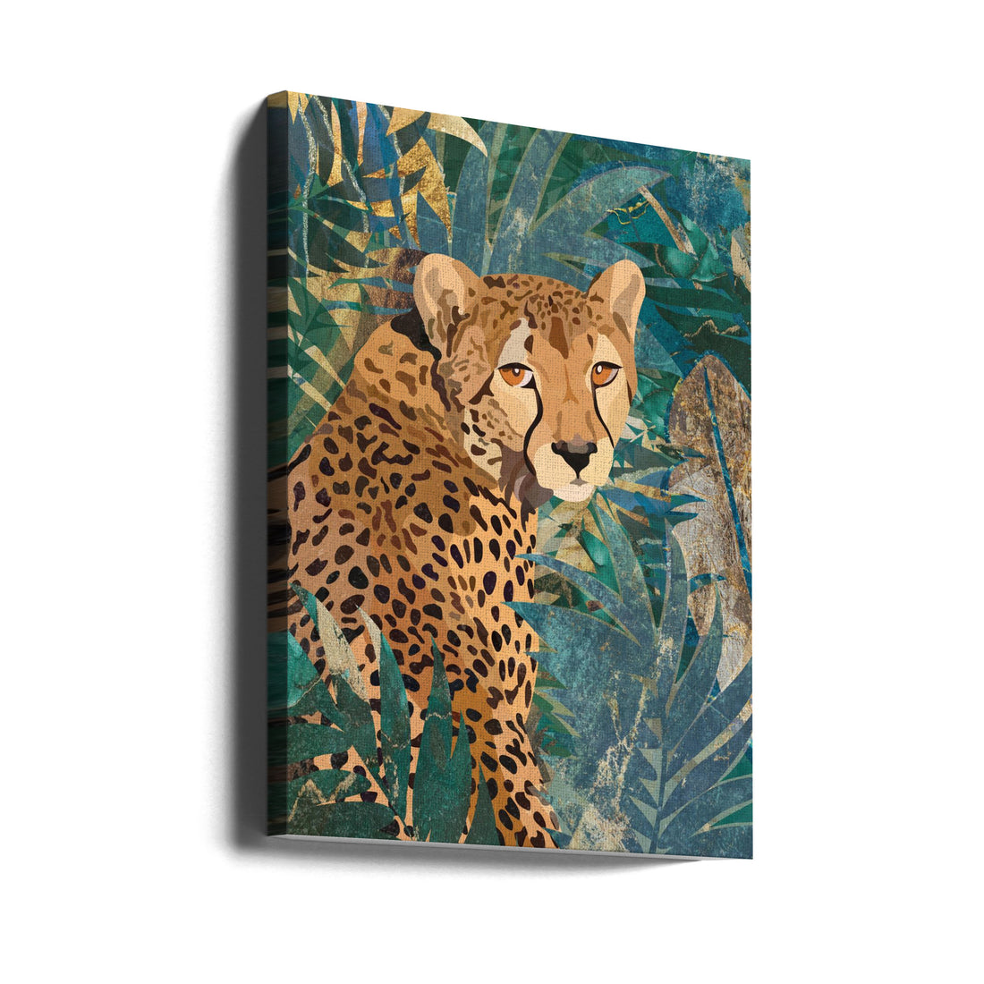 Cheetah In the Jungle by Sarah Manovski | Wildlife Nature Abstract, Large Canvas Wall Art Print | Artsy Earth