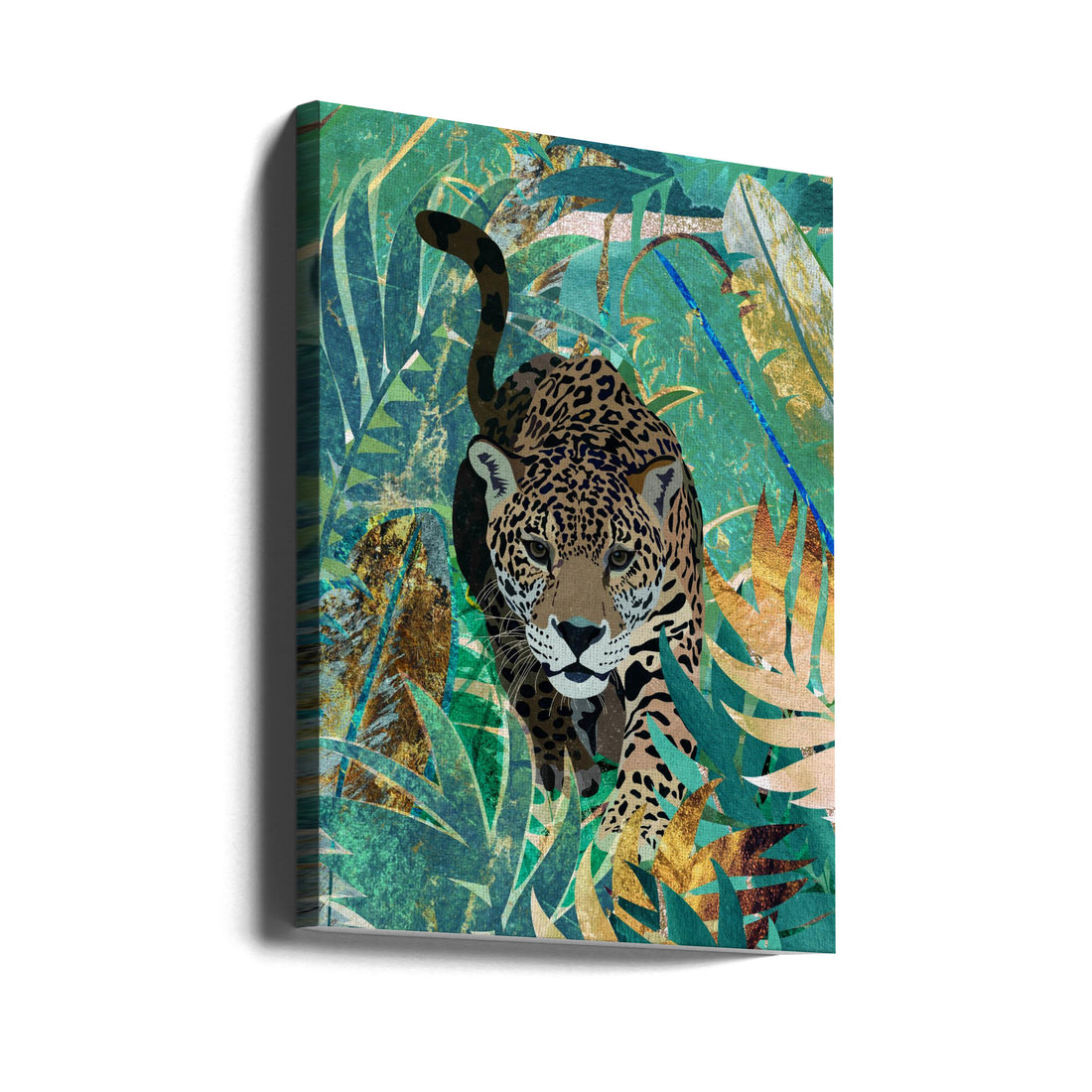 Jaguar Jungle by Sarah Manovski | Wildlife Nature Abstract, Large Canvas Wall Art Print | Artsy Earth