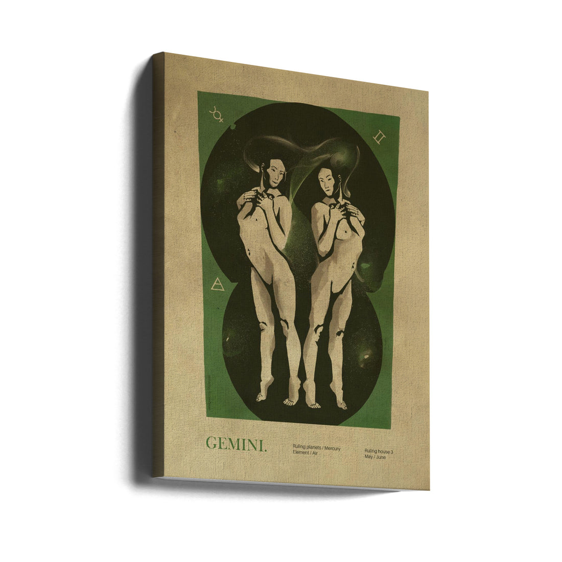 Gemini print by Dionisis Gemos | Vintage Zodiac Art, Large Canvas Wall Art Print | Artsy Earth