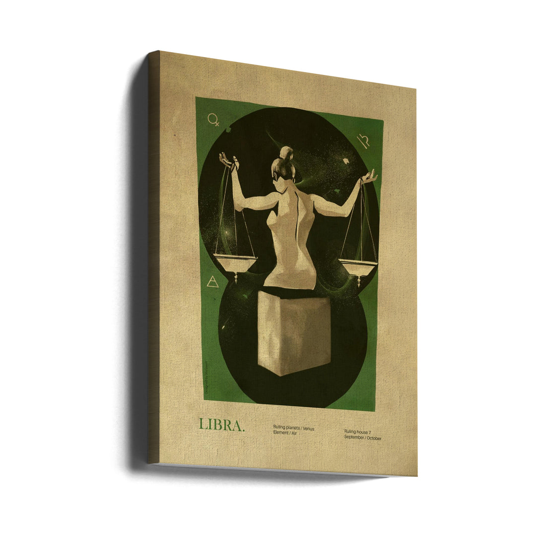 Libra Print by Dionisis Gemos | Vintage Astrology Art, Large Canvas Wall Art Print | Artsy Earth