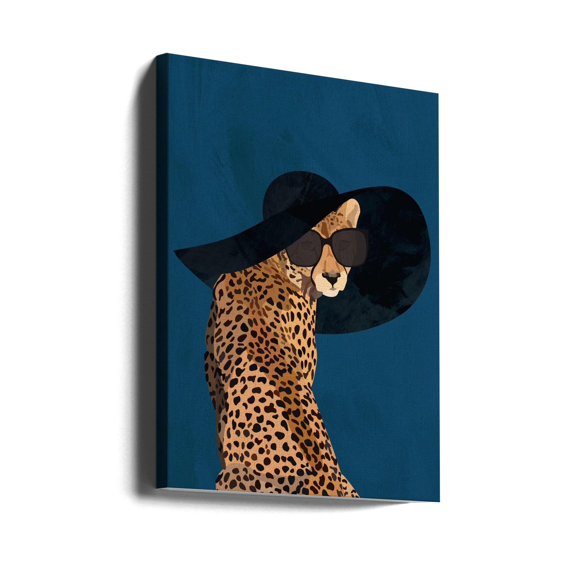 Fashionable Cheetah by Sarah Manovski | Stylish Animal Portrait, Large Canvas Wall Art Print | Artsy Earth