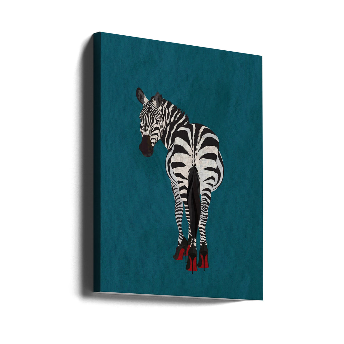 Zebra Heels by Sarah Manovski | Fashion Animal Portrait, Large Canvas Wall Art Print | Artsy Earth