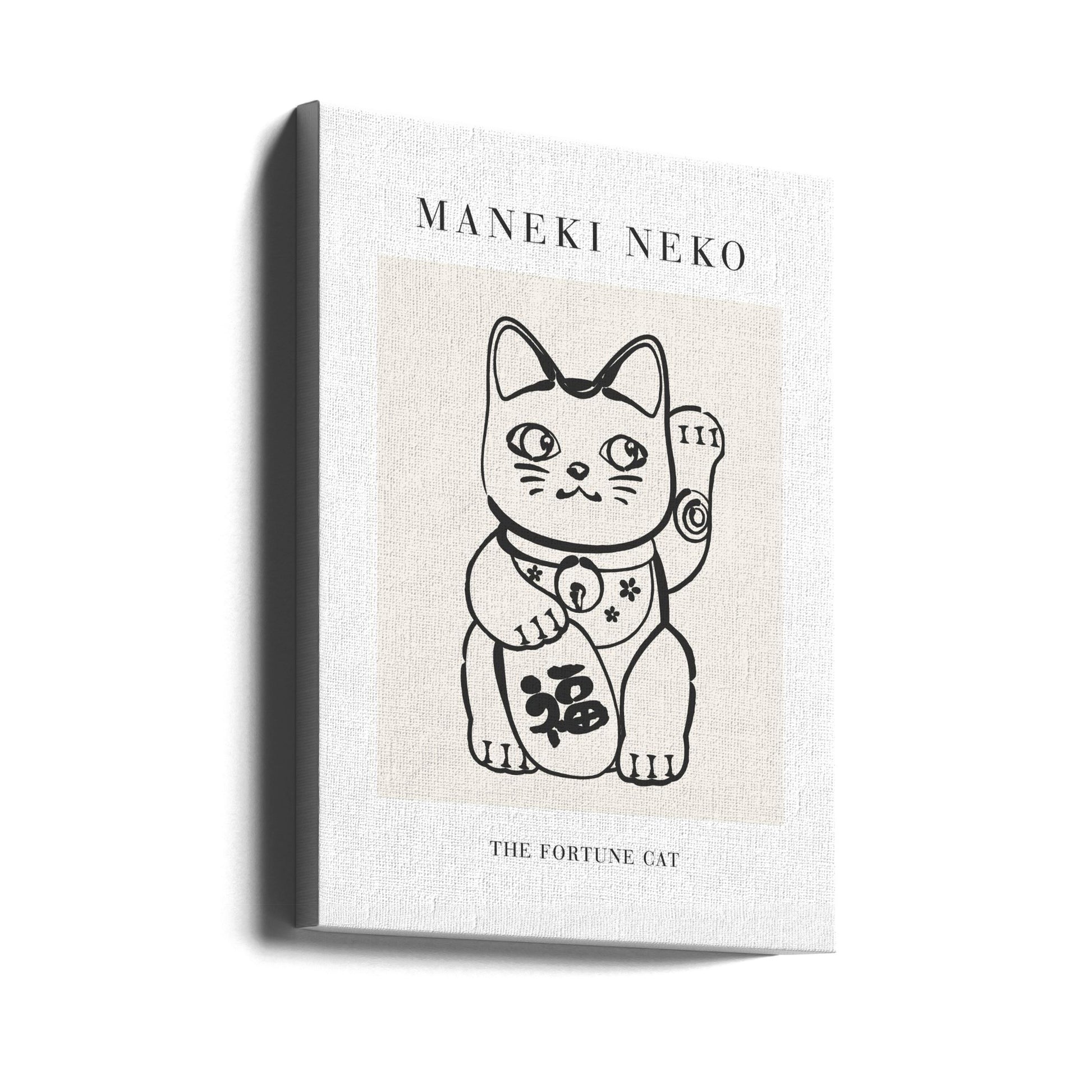 Lucky Cat Mindful by Ksanakalpa | Maneki Neko Inspiration, Large Canvas Wall Art Print | Artsy Earth