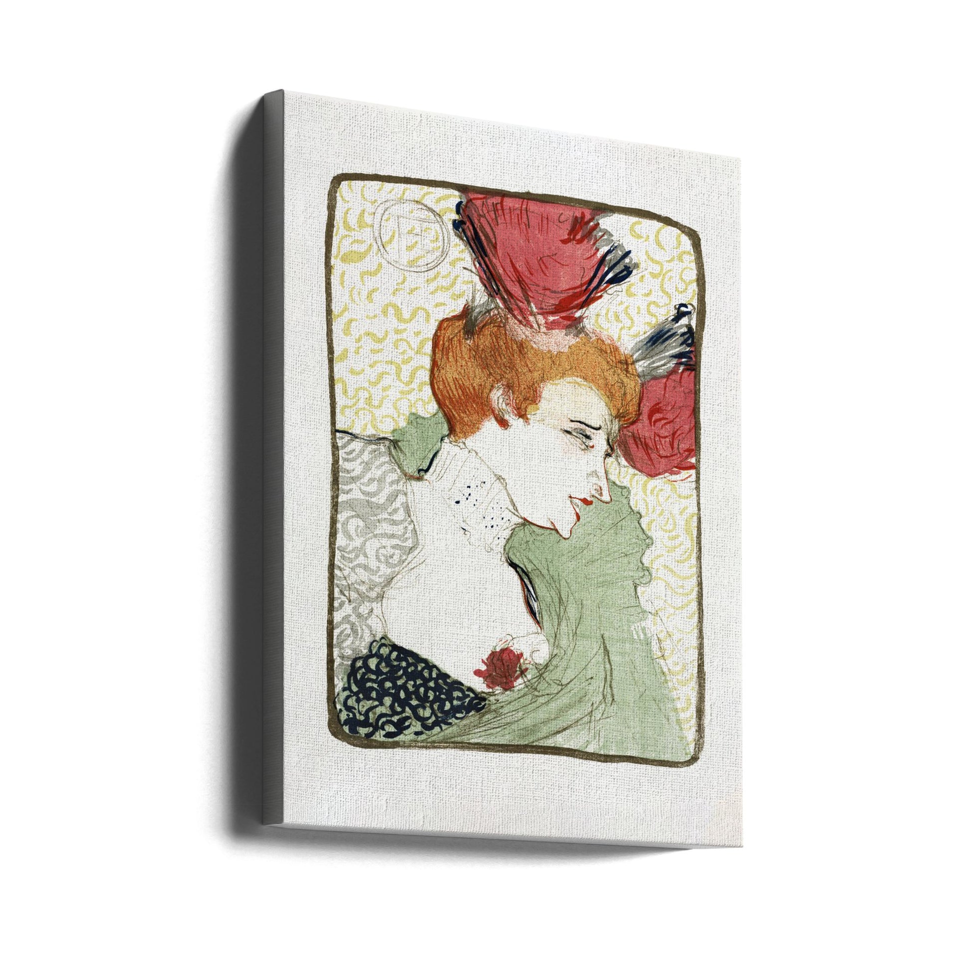 Bust of Mademoiselle by Toulouse Lautrec | Vintage Portrait Painting, Large Canvas Wall Art Print | Artsy Earth