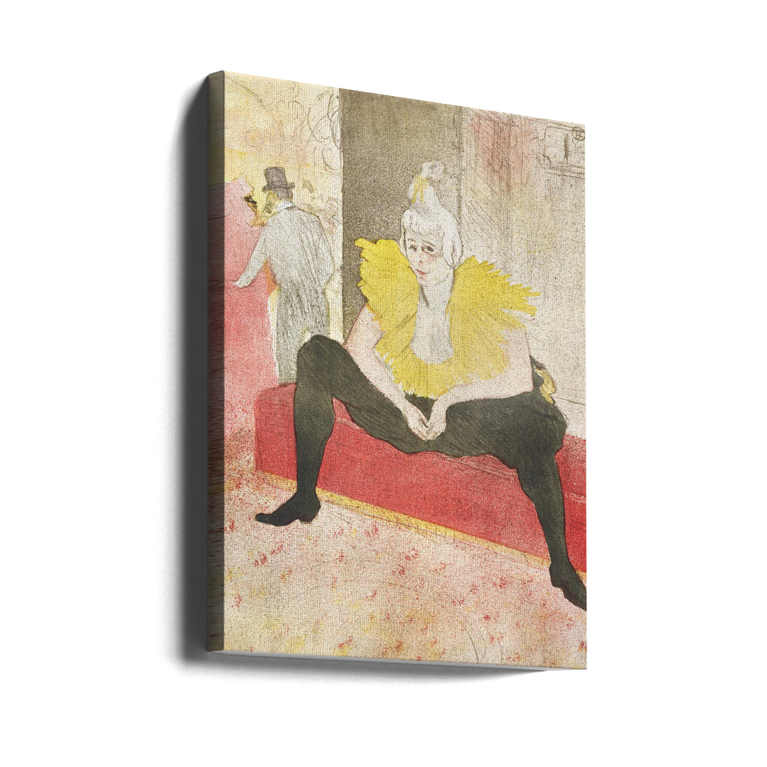 Seated Clowness by Toulouse Lautrec | Vintage French Drawing, Large Canvas Wall Art Print | Artsy Earth