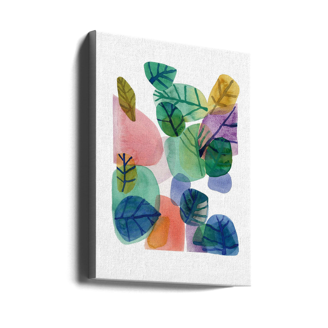 Leaves by Louise Van Terheijden | Watercolor Nature Pattern, Large Canvas Wall Art Print | Artsy Earth