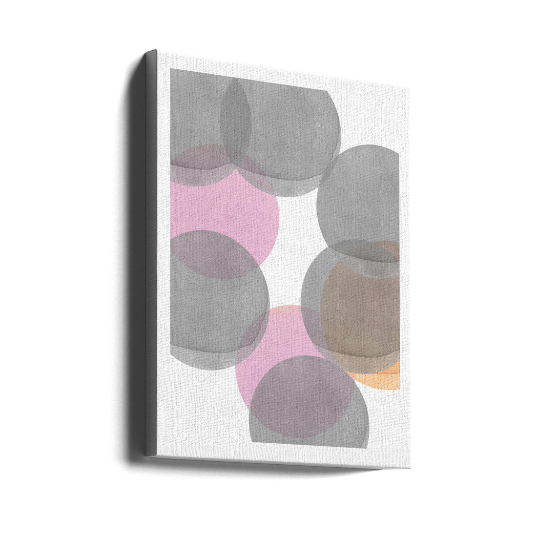 Gray Pink Circles by Louise Van Terheijden | Geometric Abstract Pattern, Large Canvas Wall Art Print | Artsy Earth