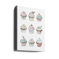 Cupcakes by Martina | Sweet Dessert Treats, Large Canvas Wall Art Print | Artsy Earth