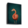 Green Flamingo by Aureous | Wildlife Nature Bird, Large Canvas Wall Art Print | Artsy Earth