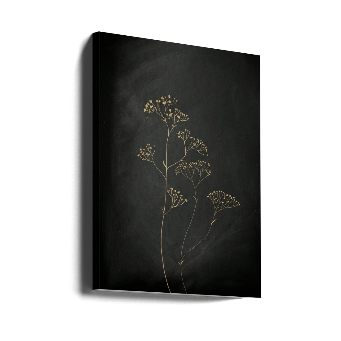 Black Gold Botanical by Aureous | Golden Floral Flora, Large Canvas Wall Art Print | Artsy Earth