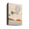 Airballoons In Desert by Ivy Green Illustrations | Hot Air Balloon Adventure, Large Canvas Wall Art Print | Artsy Earth