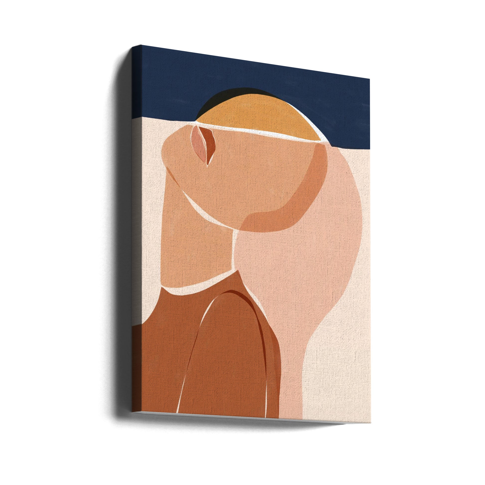 Half Face Half Sun by Ivy Green Illustrations | Abstract Painted Woman, Large Canvas Wall Art Print | Artsy Earth