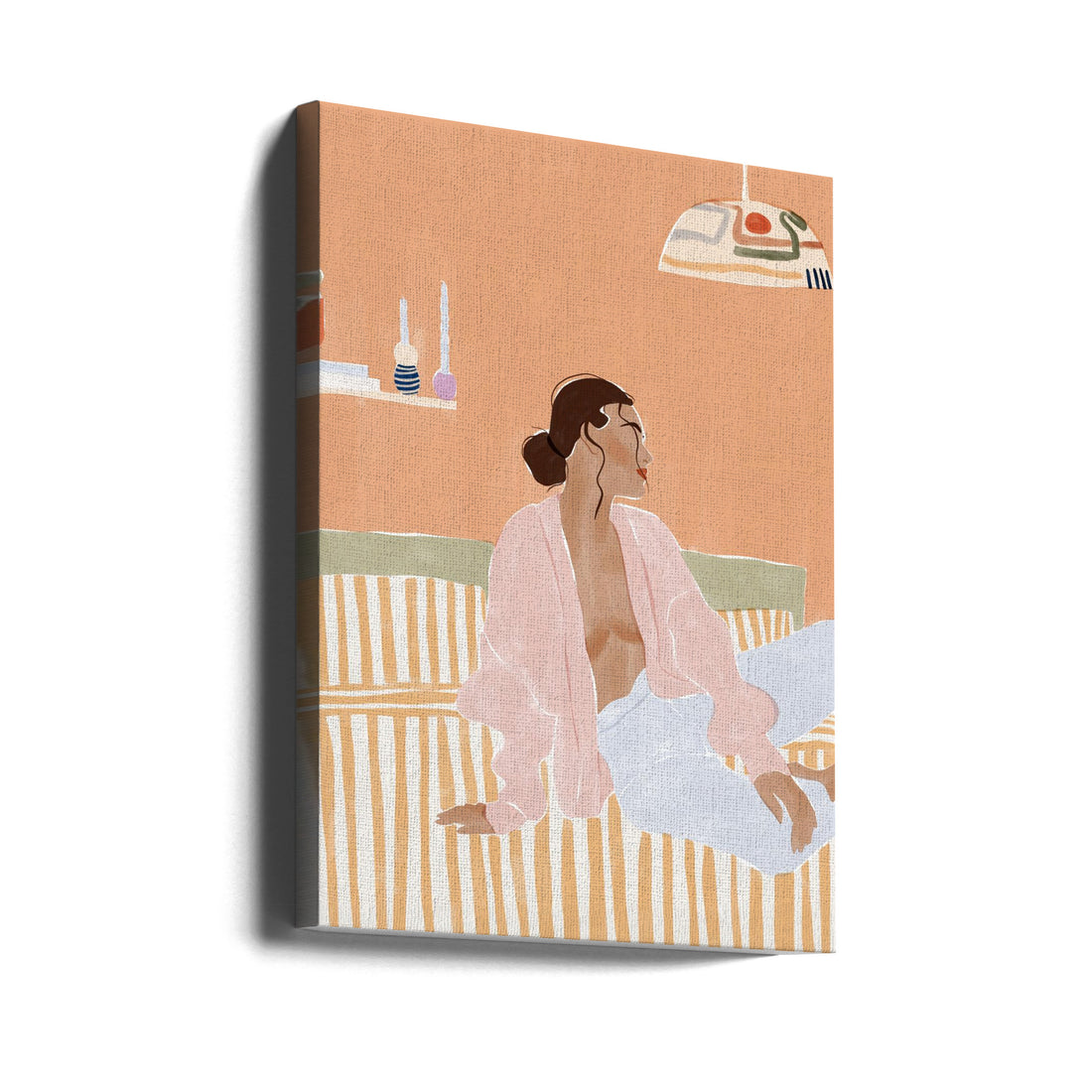 Just Let Me Chill by Ivy Green Illustrations | Relaxing Lifestyle Comfort, Large Canvas Wall Art Print | Artsy Earth