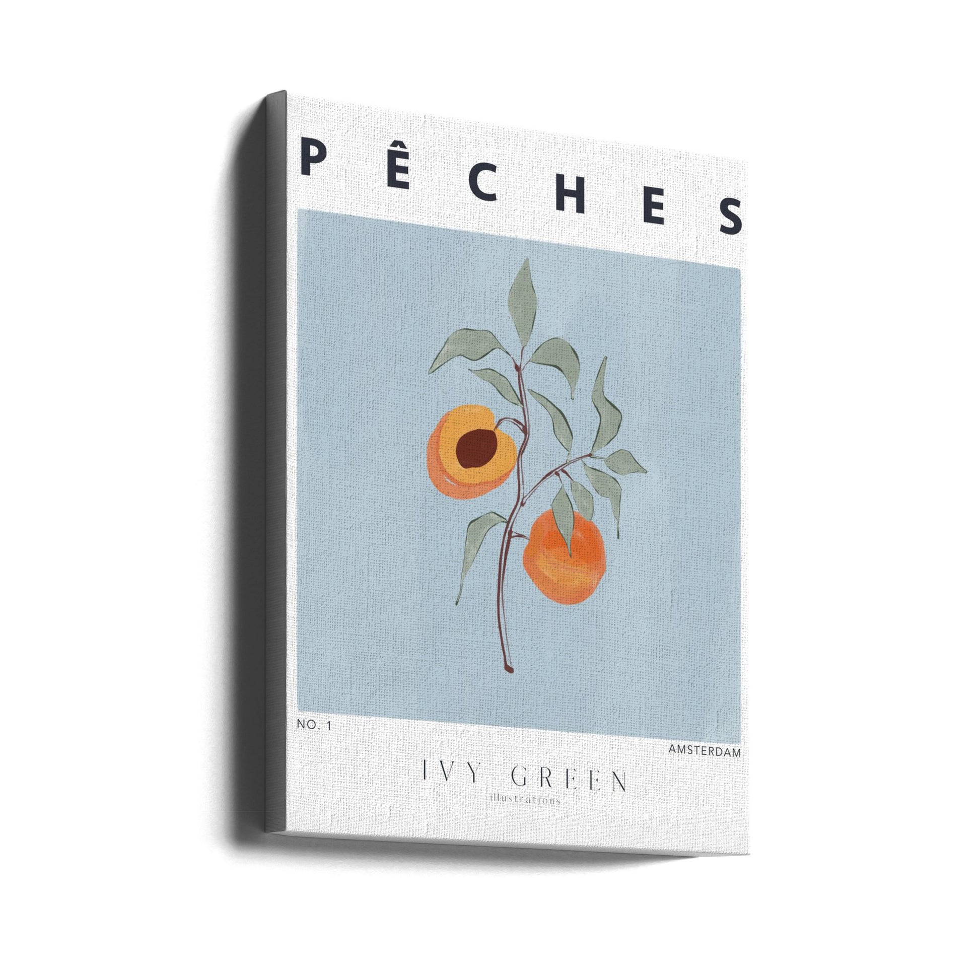 Peach Illustration by Ivy Green Illustrations | Inspirational Food Poster, Large Canvas Wall Art Print | Artsy Earth