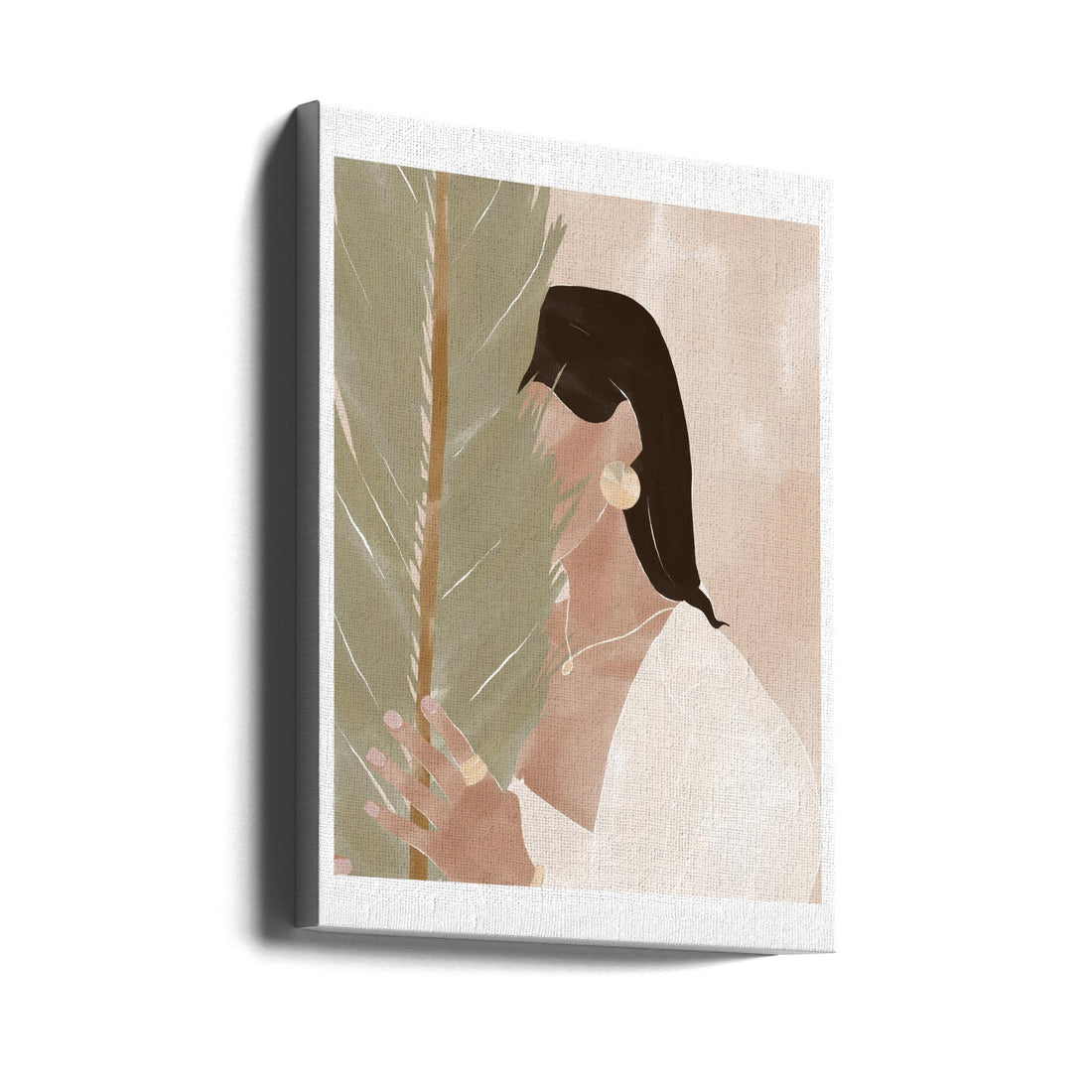 Plant Girl by Ivy Green Illustrations | Botanical Female Portrait, Large Canvas Wall Art Print | Artsy Earth