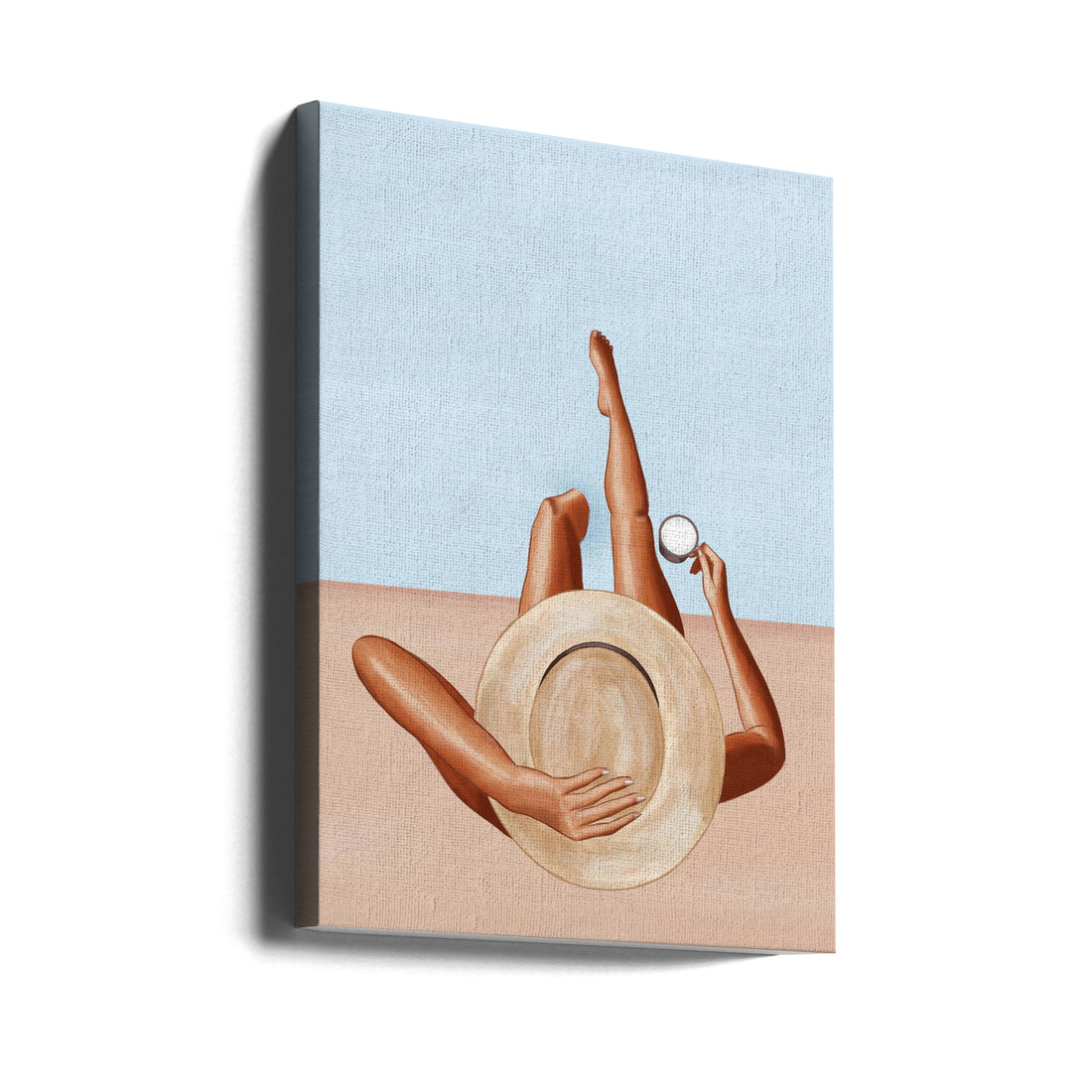 Poolside Girl by Ivy Green Illustrations | Summer Relaxation Leisure, Large Canvas Wall Art Print | Artsy Earth