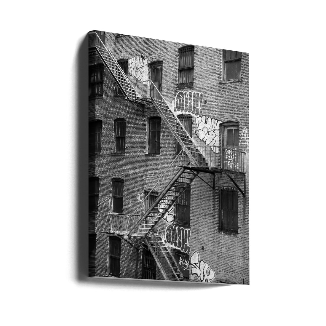 Urban Fire Escape by Shot By Clint | City Building Architecture, Large Canvas Wall Art Print | Artsy Earth