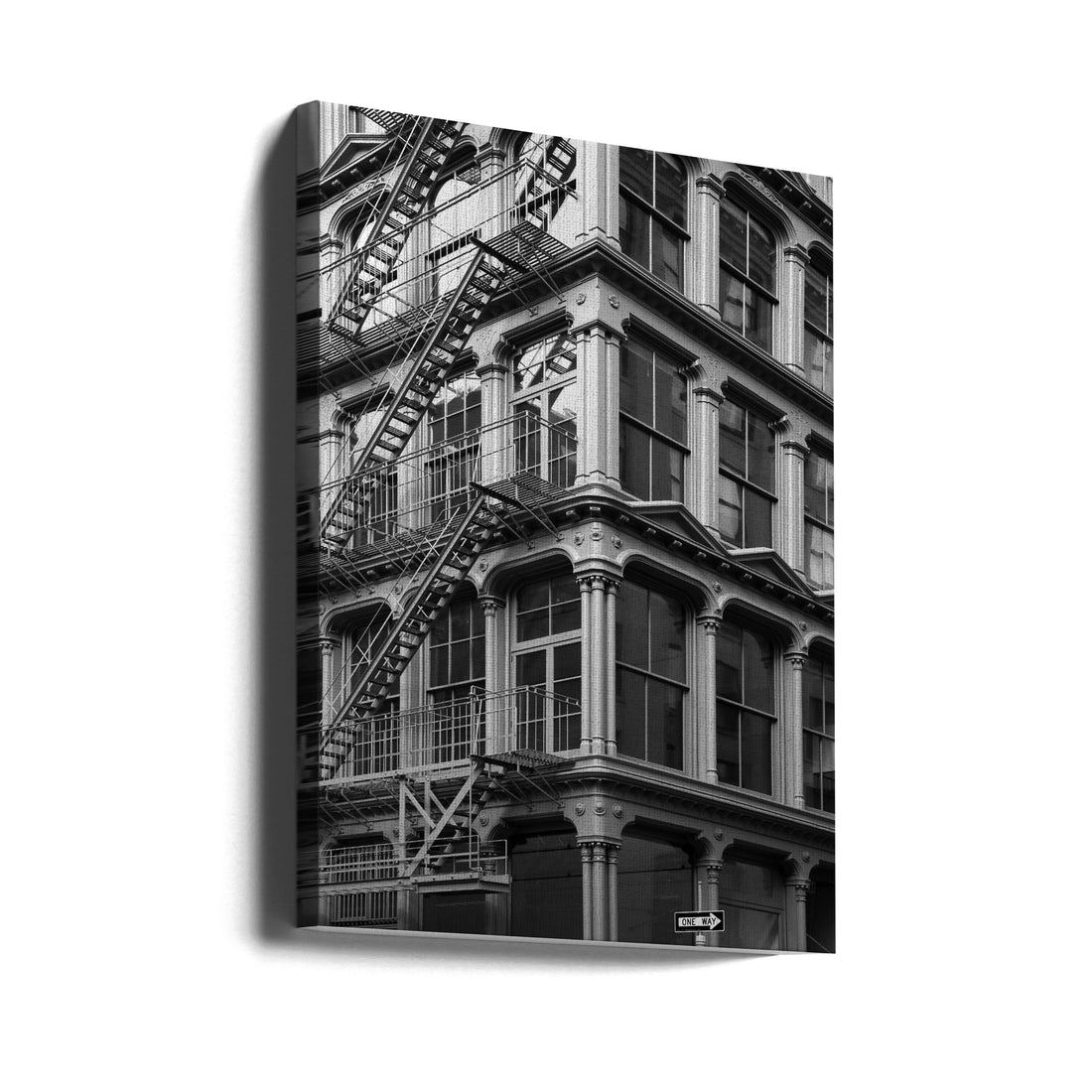 One Way by Shot By Clint | Black And White Architecture, Large Canvas Wall Art Print | Artsy Earth