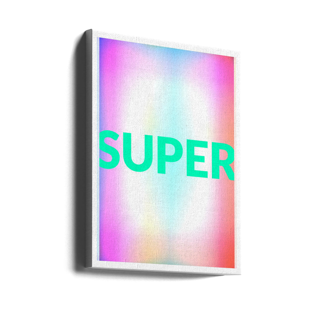 Super Glowing Text by Shot By Clint | Colorful Inspirational Letters, Large Canvas Wall Art Print | Artsy Earth