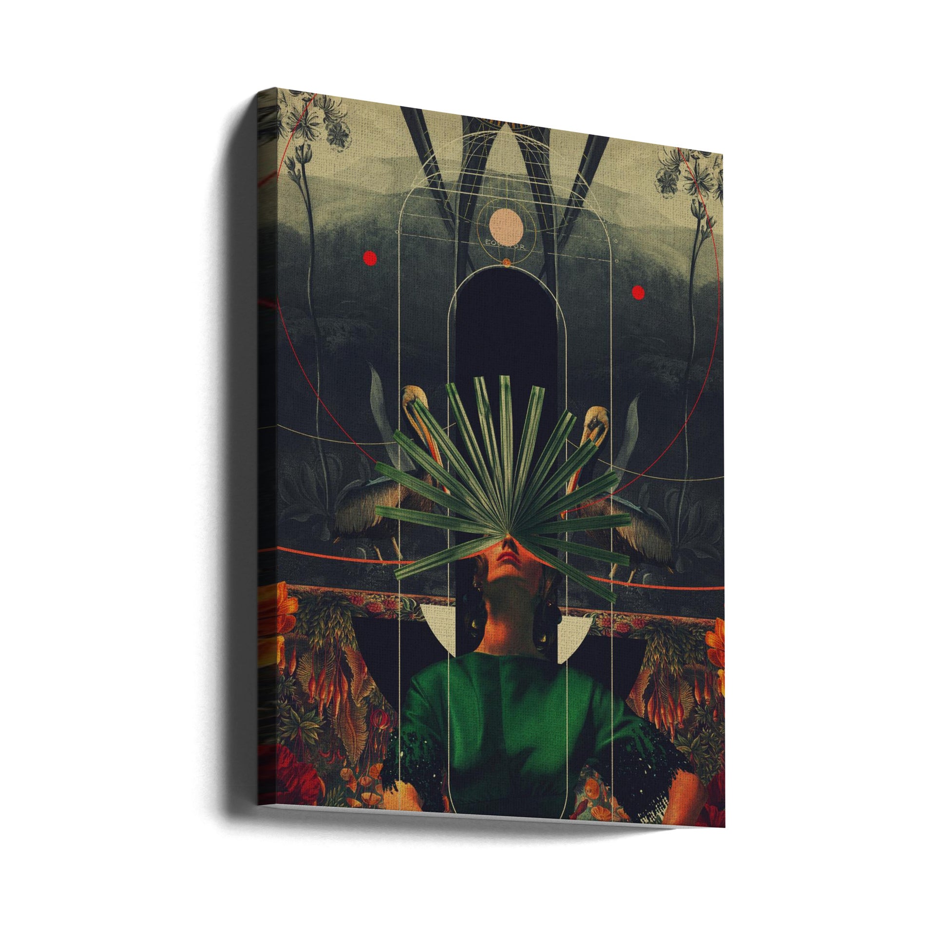 She Saw the Equator by Frank Moth | Tropical Surreal Portrait, Large Canvas Wall Art Print | Artsy Earth