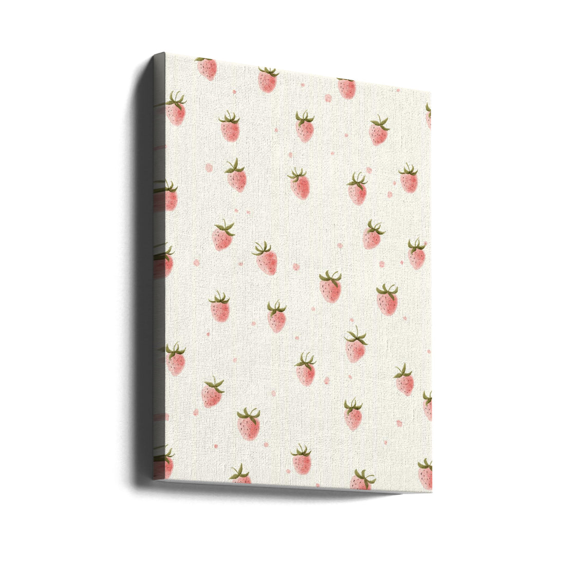 Simple Fresh Strawberry by Xuan Thai | Fresh Fruit Pattern, Large Canvas Wall Art Print | Artsy Earth