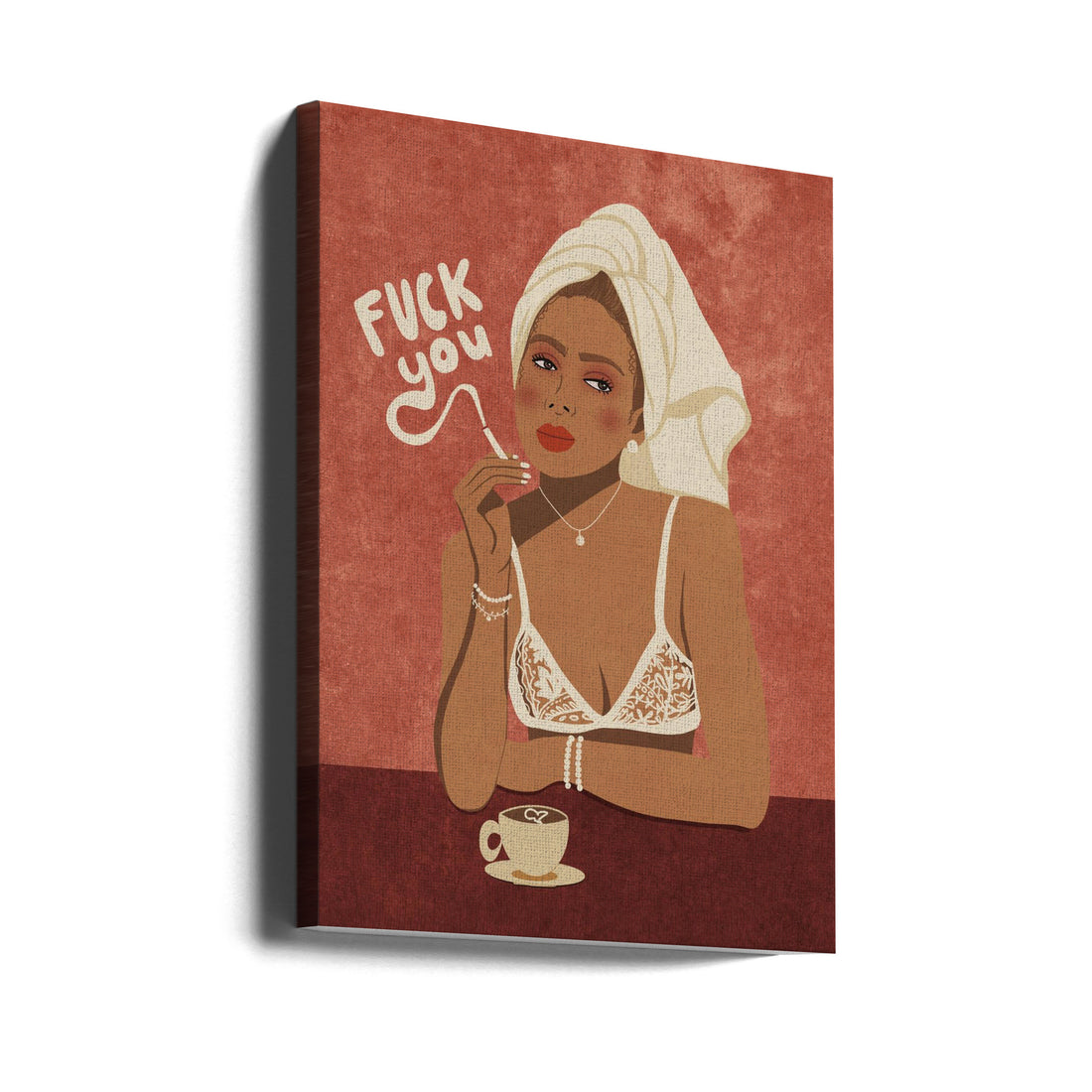 Fuck You by Raissa Oltmanns | Girl Power Feminist, Large Canvas Wall Art Print | Artsy Earth