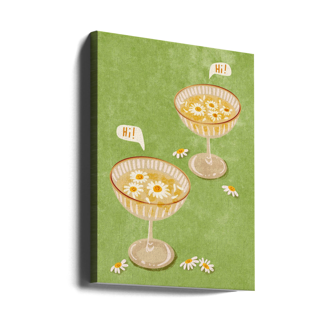 Summer Cocktails by Raissa Oltmanns | Digital Drink Illustration, Large Canvas Wall Art Print | Artsy Earth