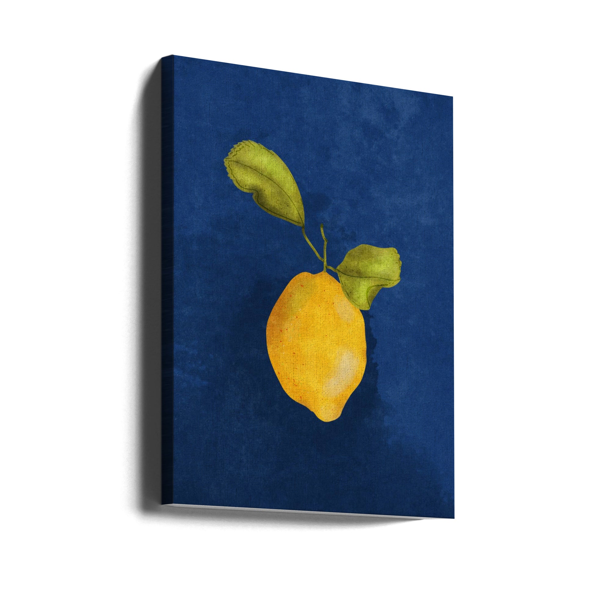 Just a little lemon by Raissa Oltmanns | Minimalist Citrus Illustration, Large Canvas Wall Art Print | Artsy Earth