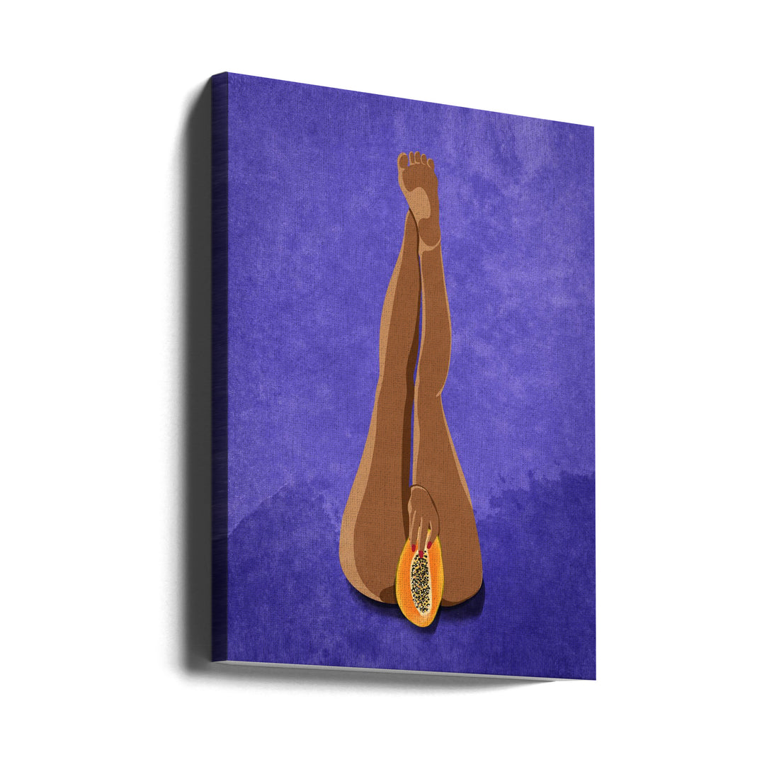 My Papaya by Raissa Oltmanns | Sensual Fruit Illustration, Large Canvas Wall Art Print | Artsy Earth