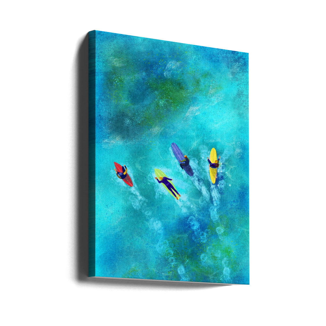 Surfer Dudes by Raissa Oltmanns | Ocean Surfing Art, Large Canvas Wall Art Print | Artsy Earth