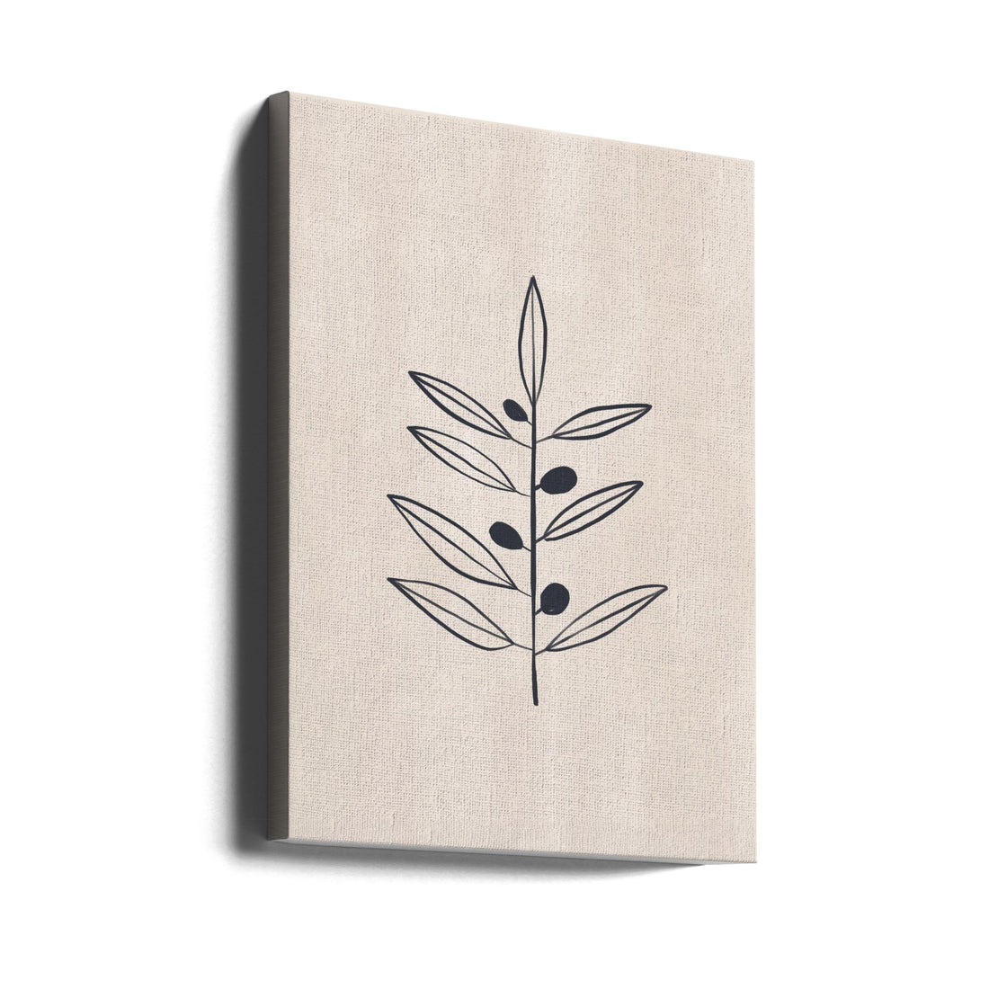 Olive Branch Art by Ivy Green Illustrations | Minimal Botanical Line, Large Canvas Wall Art Print | Artsy Earth