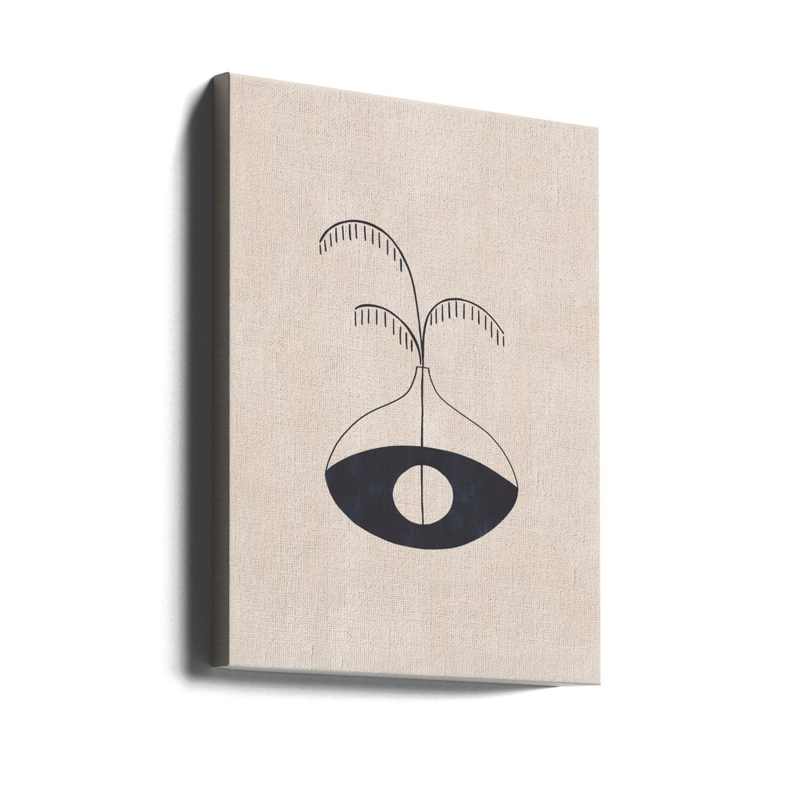 Evil Eye Vase by Ivy Green Illustrations | Minimal Botanical Illustration, Large Canvas Wall Art Print | Artsy Earth