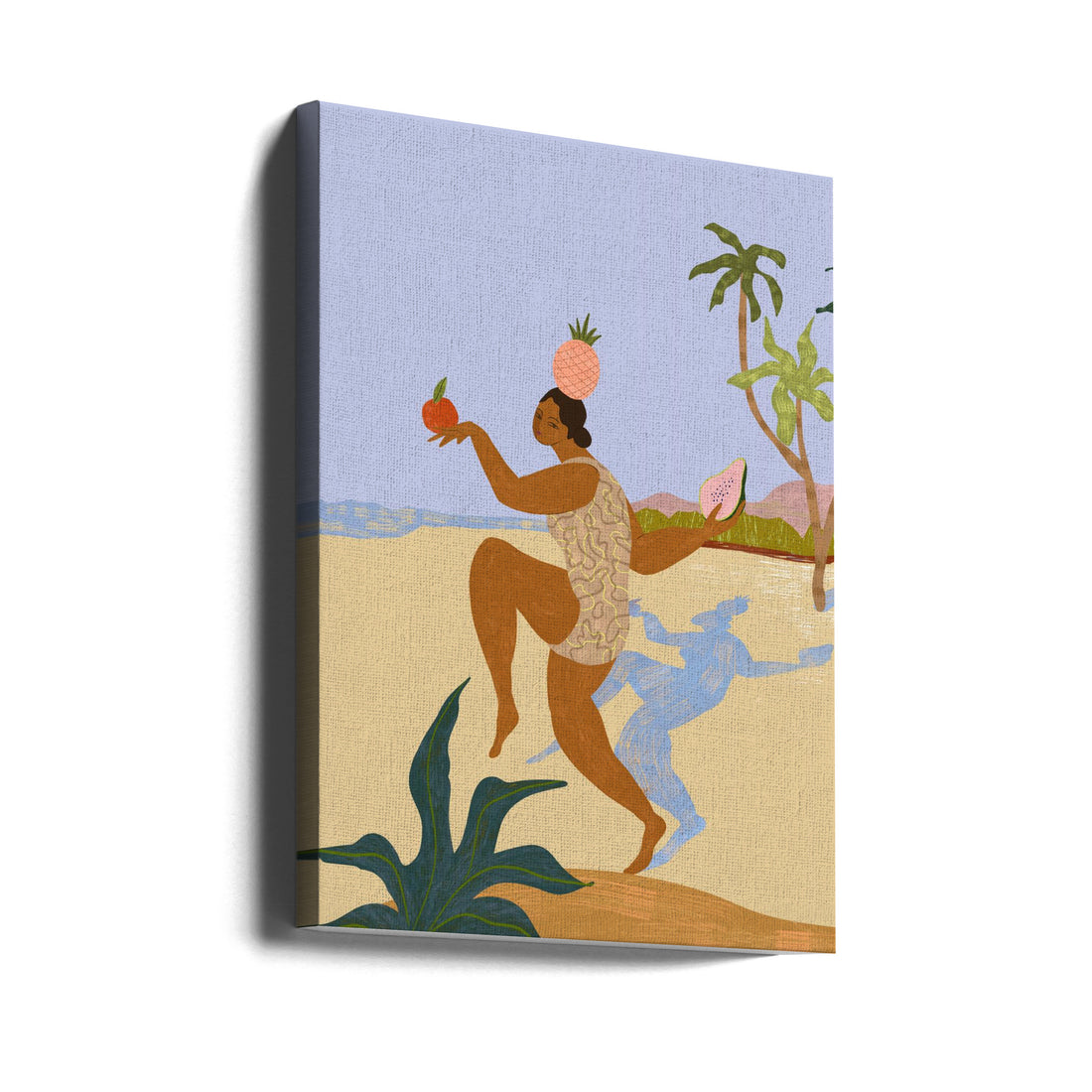 Balancing Act by Arty Guava | Tropical Fruit Balance, Large Canvas Wall Art Print | Artsy Earth