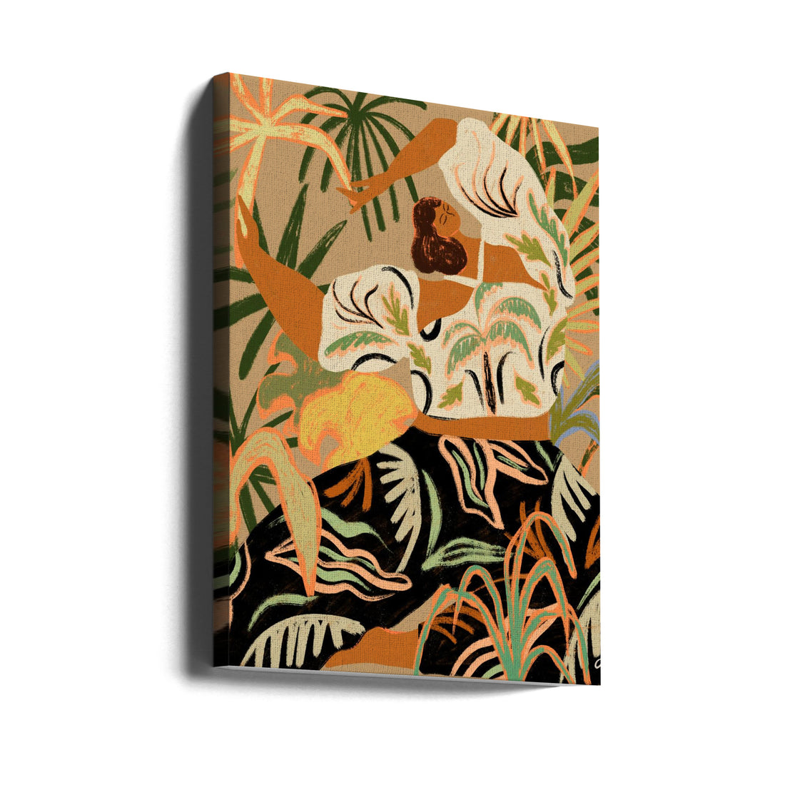 Nature Embrace by Arty Guava | Abstract Nature Dance, Large Canvas Wall Art Print | Artsy Earth