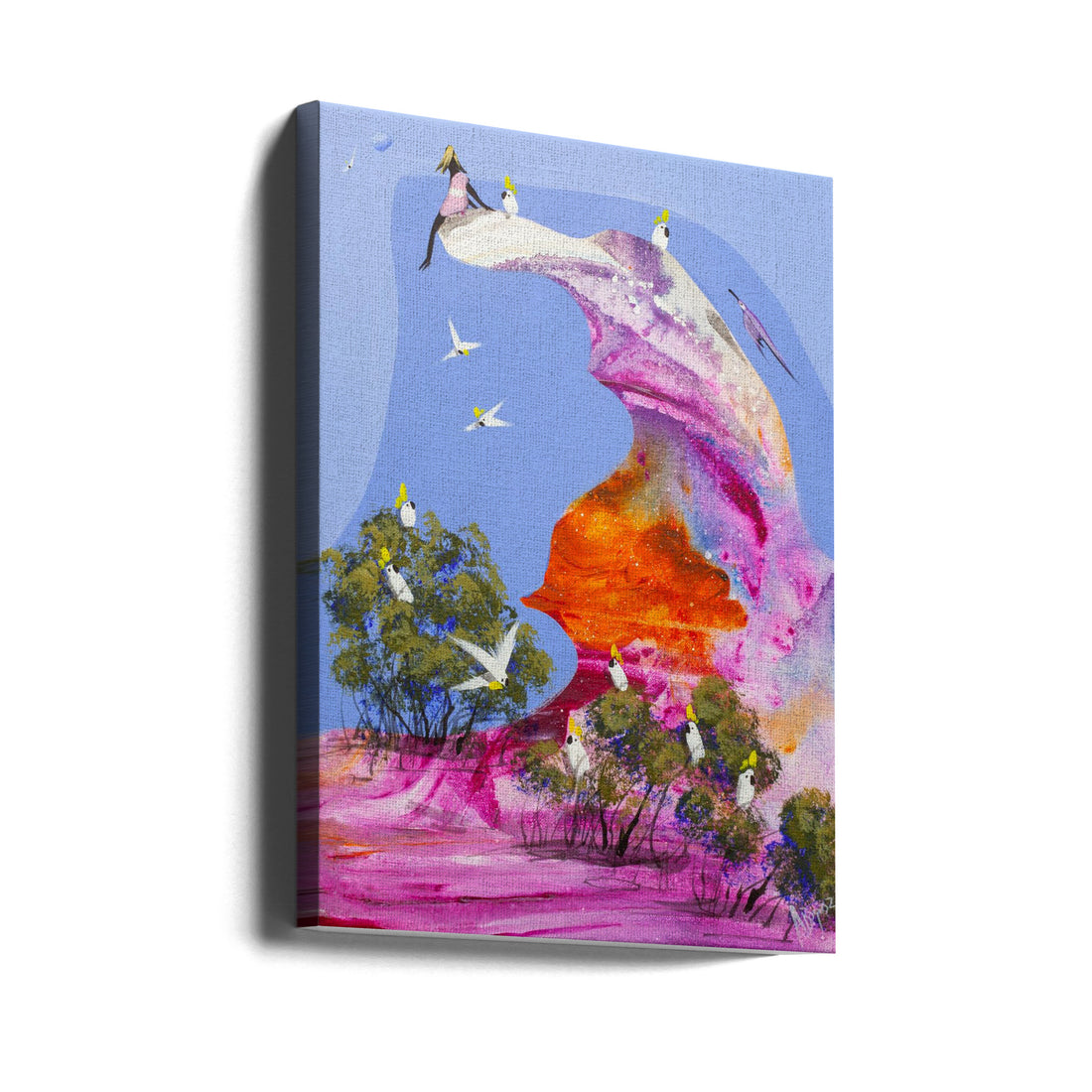 Away from it all by Adam Bogusz | Colorful Australian Bird, Large Canvas Wall Art Print | Artsy Earth