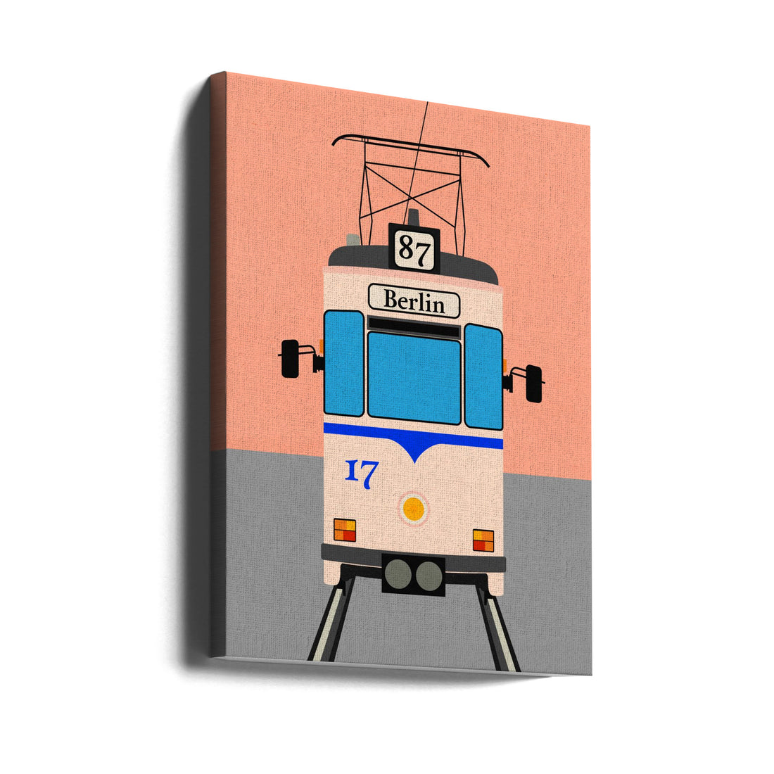 Berlin Tram by Rosi Feist | Urban Public Transport, Large Canvas Wall Art Print | Artsy Earth