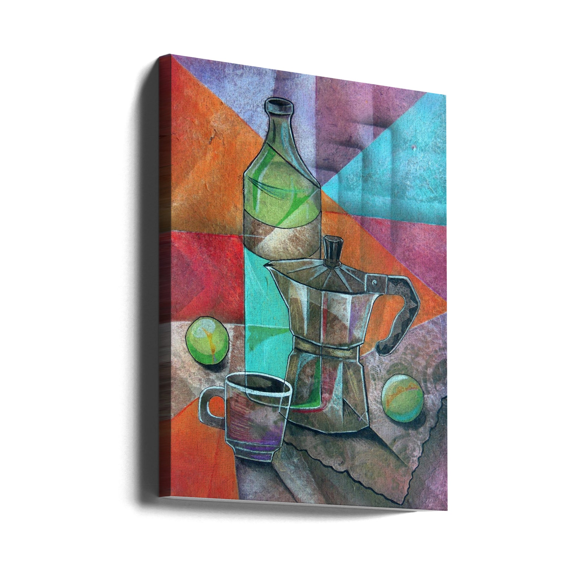 Still Life with Coffee Pot by Ricardo Maya | Contemporary Still Life Painting, Large Canvas Wall Art Print | Artsy Earth