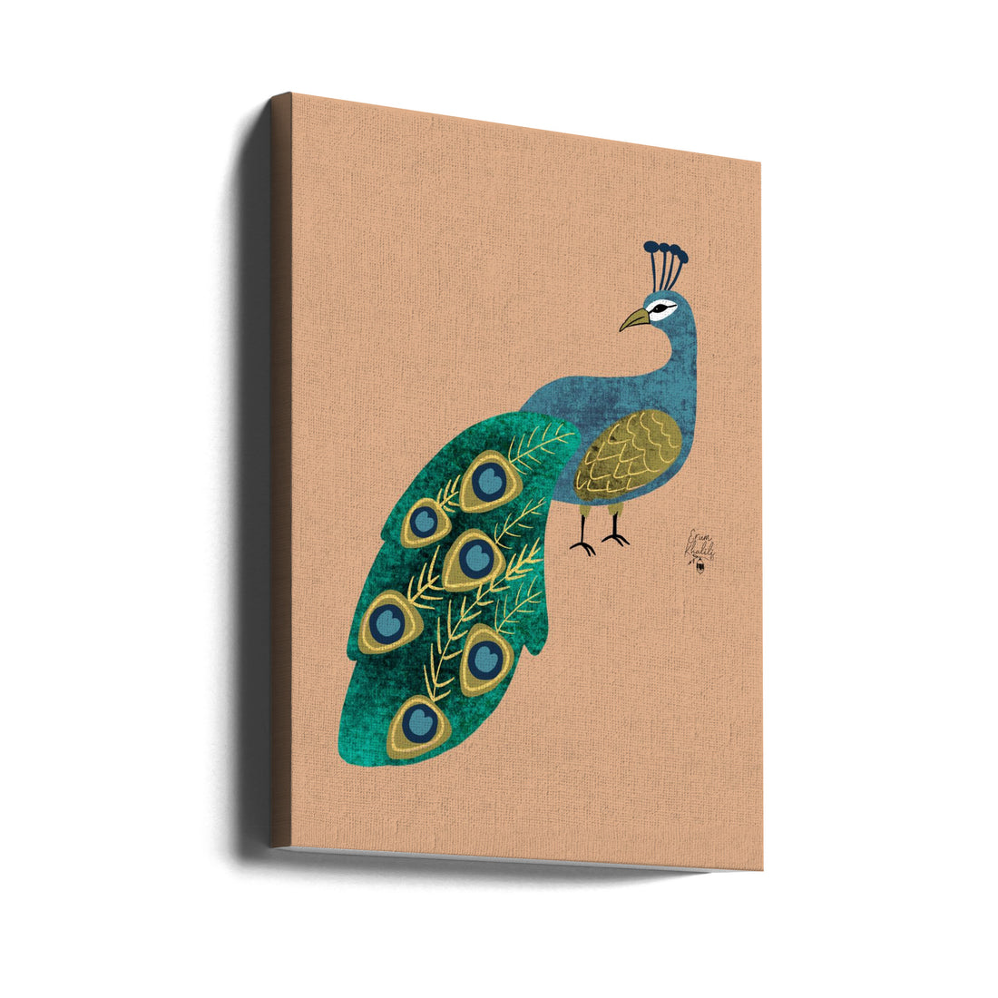 Peacock Erum by Erum Khalili | Exotic Tropical Bird, Large Canvas Wall Art Print | Artsy Earth