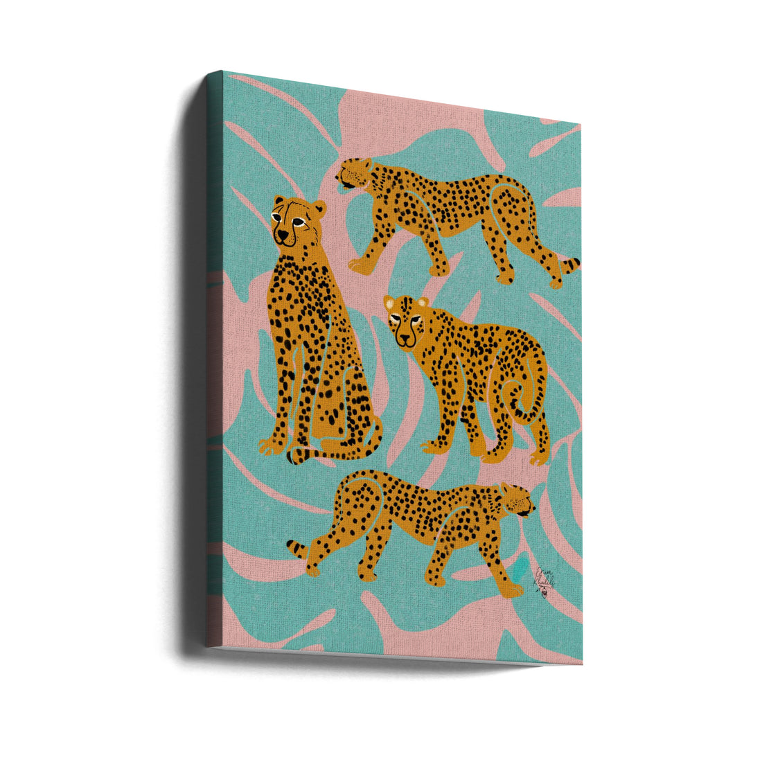 Playful Leopards by Erum Khalili | Colorful Animal Art, Large Canvas Wall Art Print | Artsy Earth