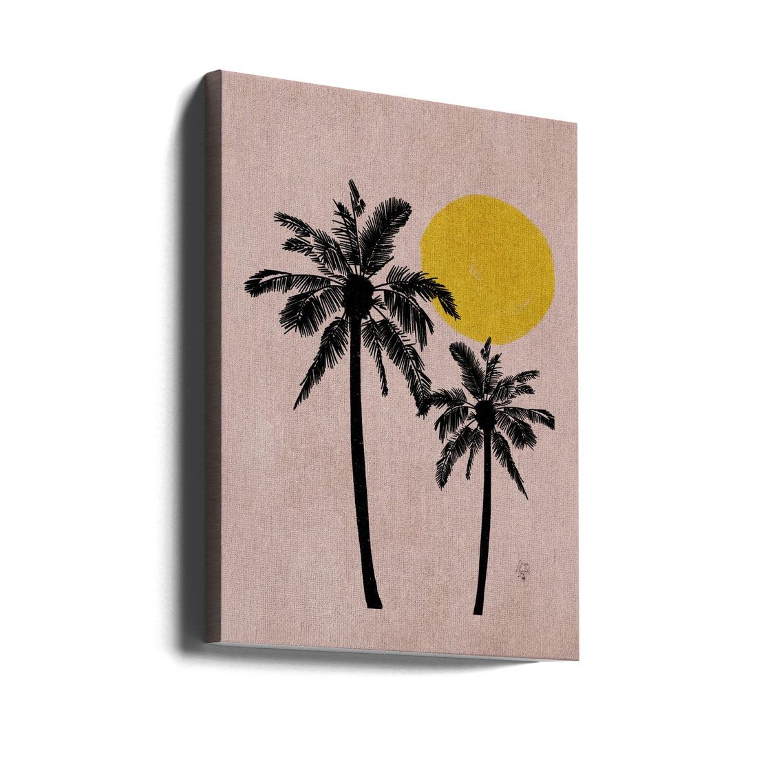 Pink Palm Tree by Erum Khalili | Tropical Line Art, Large Canvas Wall Art Print | Artsy Earth