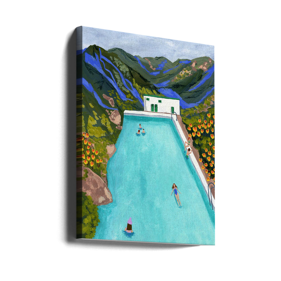 Hot Springs Pool by Sarah Gesek | Natural Swimming Pool, Large Canvas Wall Art Print | Artsy Earth