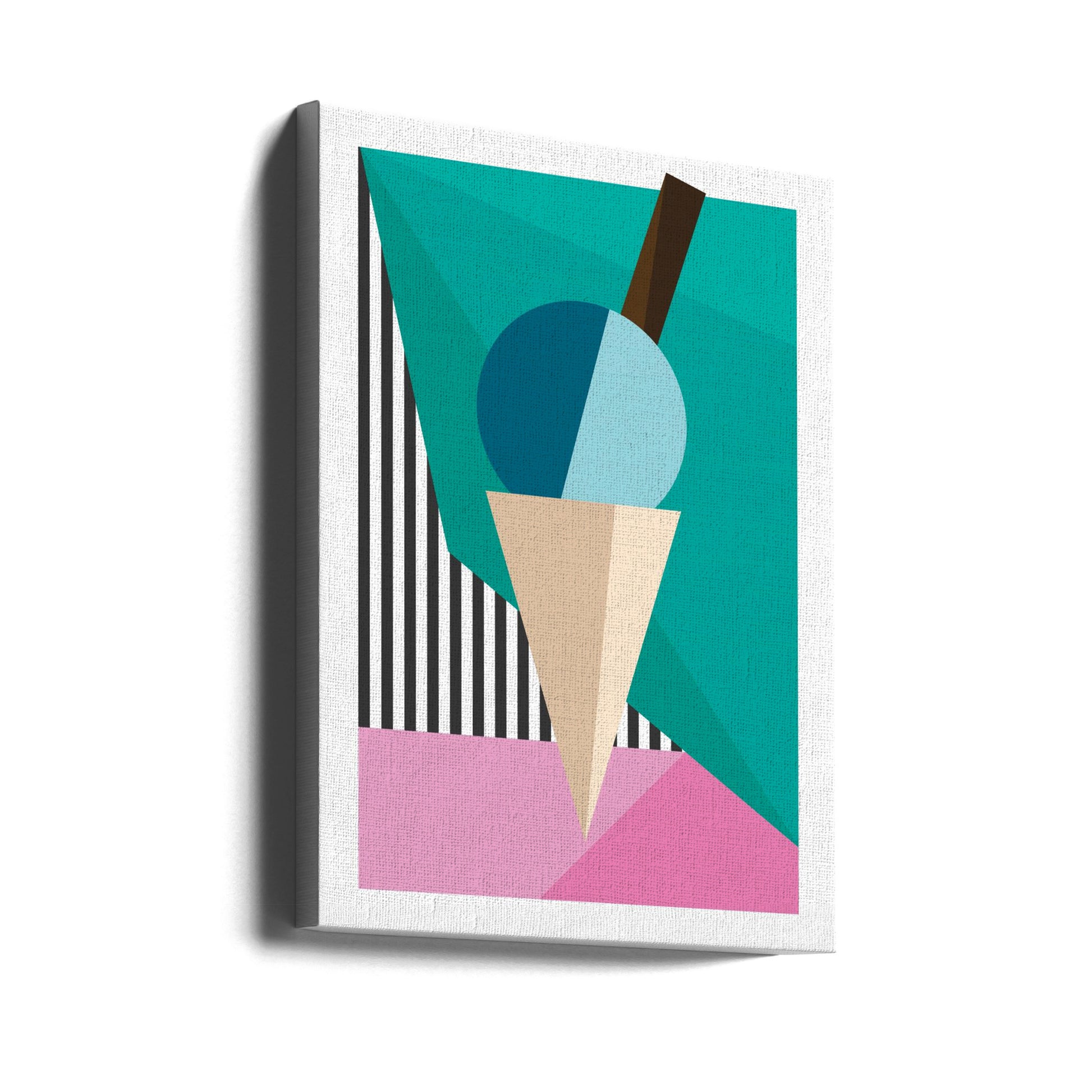 Ice Cream by Frankie Kerr-dineen | Geometric Abstract Shapes, Large Canvas Wall Art Print | Artsy Earth